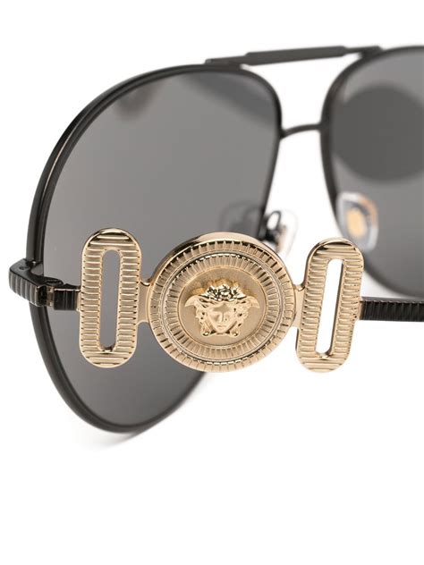 Medusa Medallion PilotenBrille Schwarz 